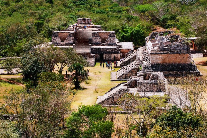 Mayan village in the jungle in Cancun