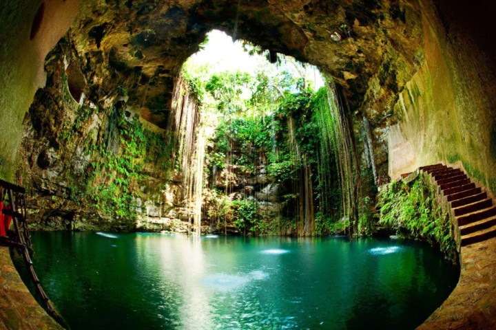 a cenote in Mexico